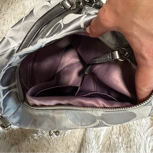 🎁Perfect Gift🎁LIKE NEW! Y2K Coach Brooke satin C’ Jacquard trending monogram - Picture 7 of 14